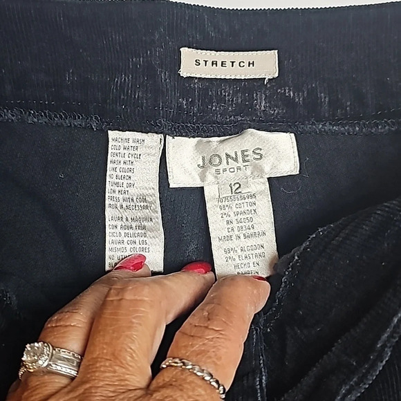 JONES Sport Stretch Cords Sz 12 Black - Picture 6 of 10